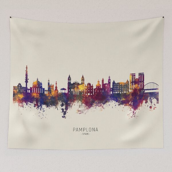 Item preview, Pamplona Spain Skyline designed and sold by ArtPrints.