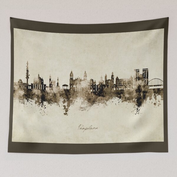 Item preview, Pamplona Spain Skyline designed and sold by ArtPrints.