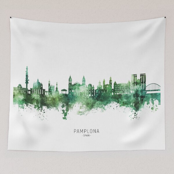 Item preview, Pamplona Spain Skyline designed and sold by ArtPrints.