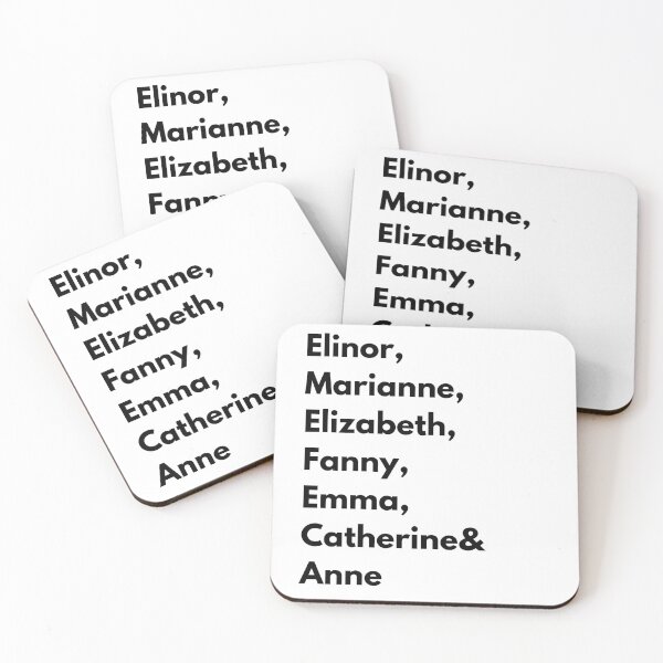 Item preview, Jane Austen Heroine's First Name (Black) designed and sold by JustabitBookish.