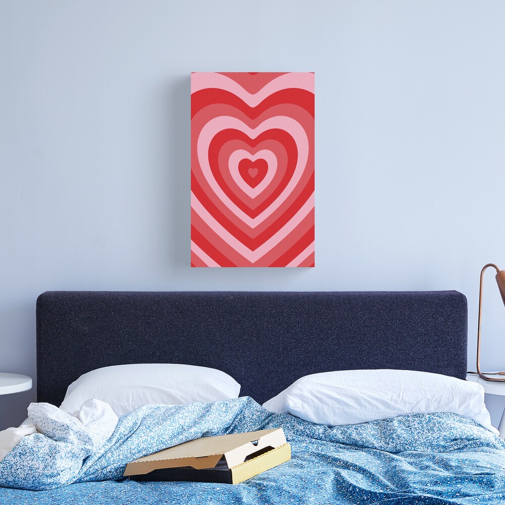 pink monochrome heart Canvas Print for Sale by y2krevival