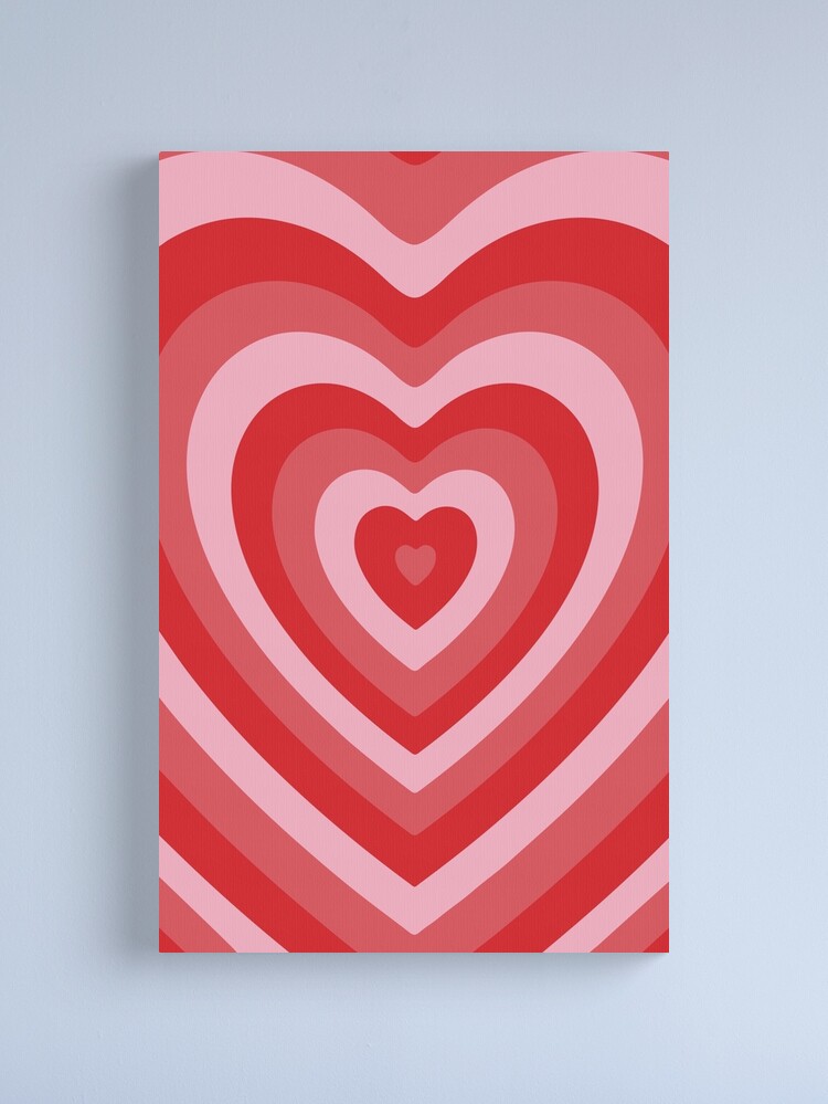 pink monochrome heart Canvas Print for Sale by y2krevival