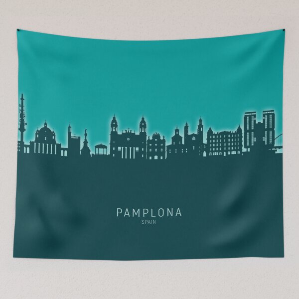 Item preview, Pamplona Spain Skyline designed and sold by ArtPrints.
