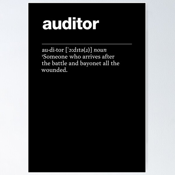 Artikel-Vorschau von „auditor“ lustige Job Beschreibung, Definition Wirtschaftsprüfer, designt und verkauft von TrueType.