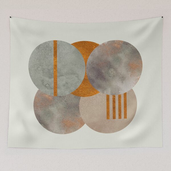 Item preview, Round Geometric Abstract Shapes designed and sold by BilgePaksoylu.