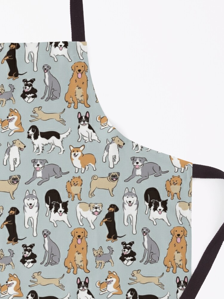 Alternate view of Happy Dogs Blue Grey Apron