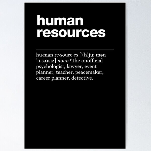 Artikel-Vorschau von „human resources“ lustige Job Beschreibung, Definition Personalmanager, designt und verkauft von TrueType.
