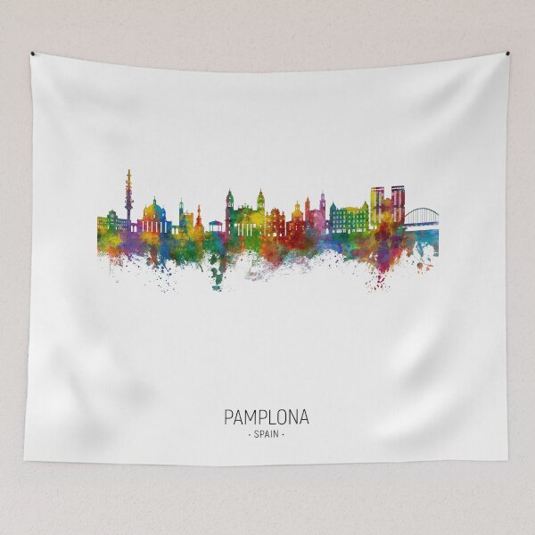 Item preview, Pamplona Spain Skyline designed and sold by ArtPrints.