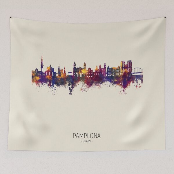 Item preview, Pamplona Spain Skyline designed and sold by ArtPrints.