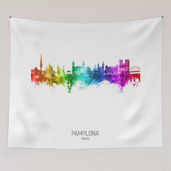 Item preview, Pamplona Spain Skyline designed and sold by ArtPrints.