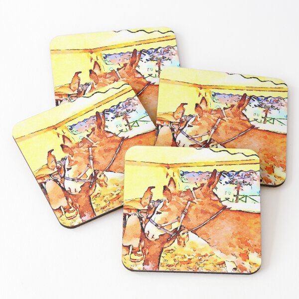 Item preview, Two donkeys in the stable designed and sold by Giuseppe Cocco.