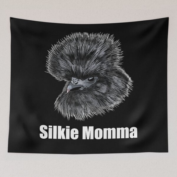 Item preview, Adorable Silkie Chicken Watercolor Style Illustration with Silkie Momma designed and sold by PrettyLittlePic.