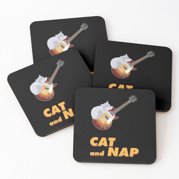 Item preview, Relaxed Cat on Rock Guitar | Persian | Catnap | Sunburst designed and sold by Fluffy-Vectors.