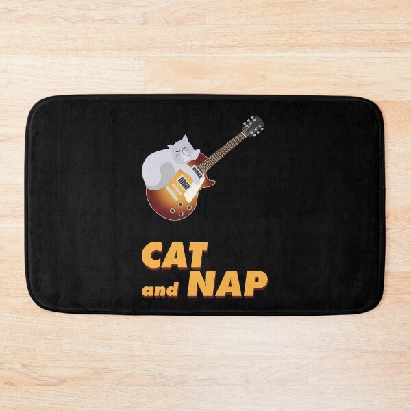 Item preview, Relaxed Cat on Rock Guitar | Persian | Catnap | Sunburst designed and sold by Fluffy-Vectors.