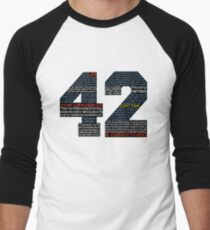 Hitchhiker's Guide 42 Quotes Men's Baseball ¾ T-Shirt