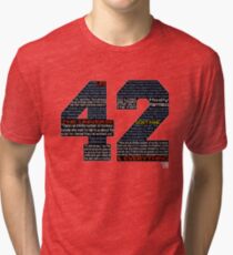 Hitchhiker's Guide 42 Quotes Tri-blend T-Shirt