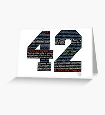 Hitchhiker's Guide 42 Quotes Greeting Card