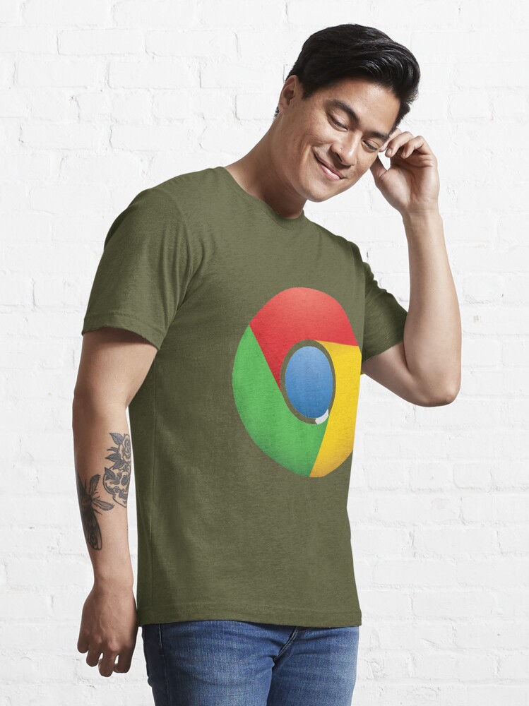 Google chrome logo original Blue Red Green Yellow Color Essential T-Shirt  for Sale by Dino-Photo