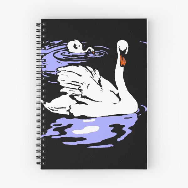 Item preview, Victorian Woodcut Swan Swimming designed and sold by Pixelchicken.