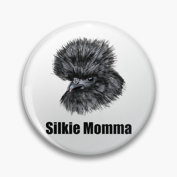 Item preview, Cute Silkie Momma Illustration with Black Silkie Hen in a Watercolor Style designed and sold by PrettyLittlePic.