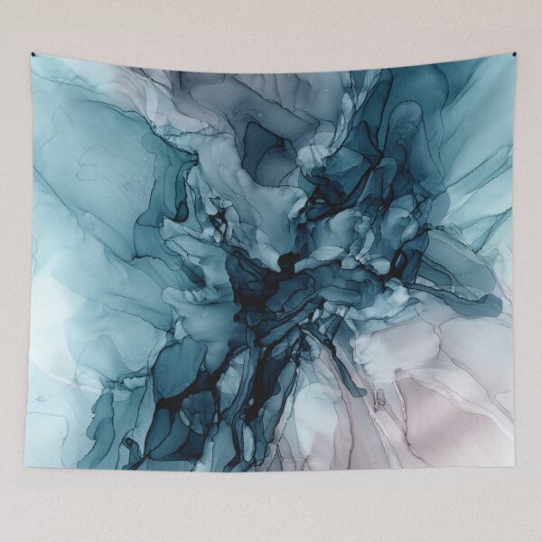 Item preview,  Blue Seas Mauve Sand Abstract Flow Painting  designed and sold by Elizabeth  Karlson.