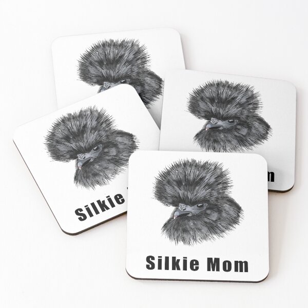 Item preview, Silkie Mom with Adorable Silkie Chicken and it's Fluffy Poof of Feathers designed and sold by PrettyLittlePic.