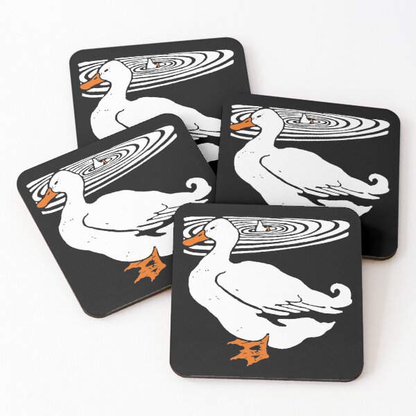 Artikelvorschau, Victorian Woodcut Ducks Swimming entworfen und verkauft von Pixelchicken.