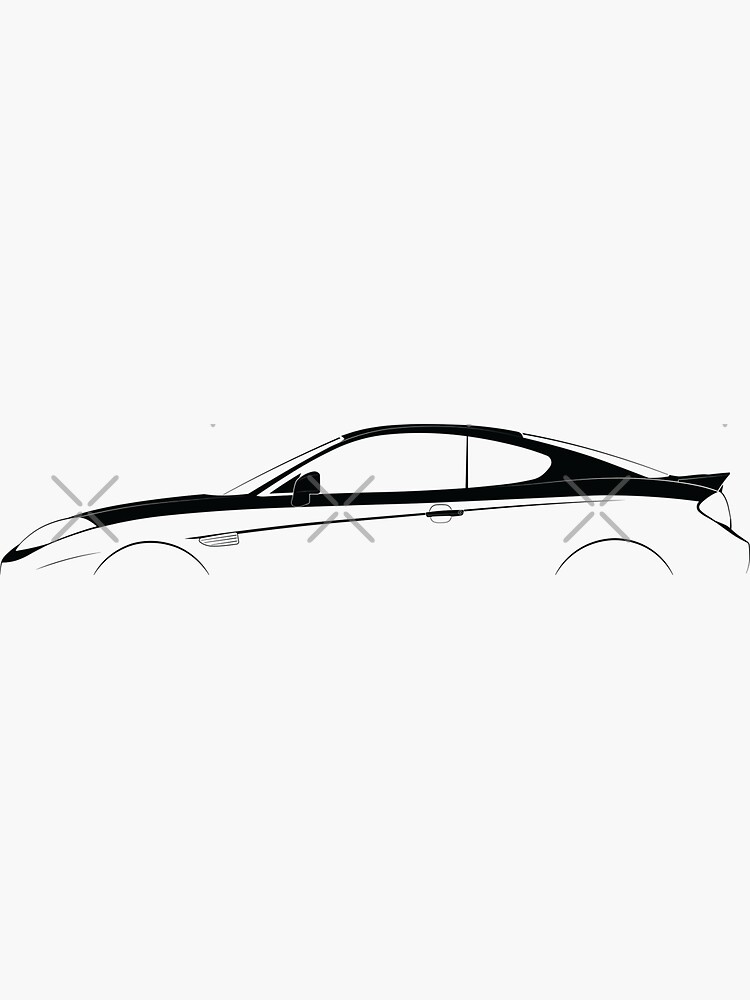 Hyundai Genesis Coupe Silhouette Sticker for Sale by in-transit