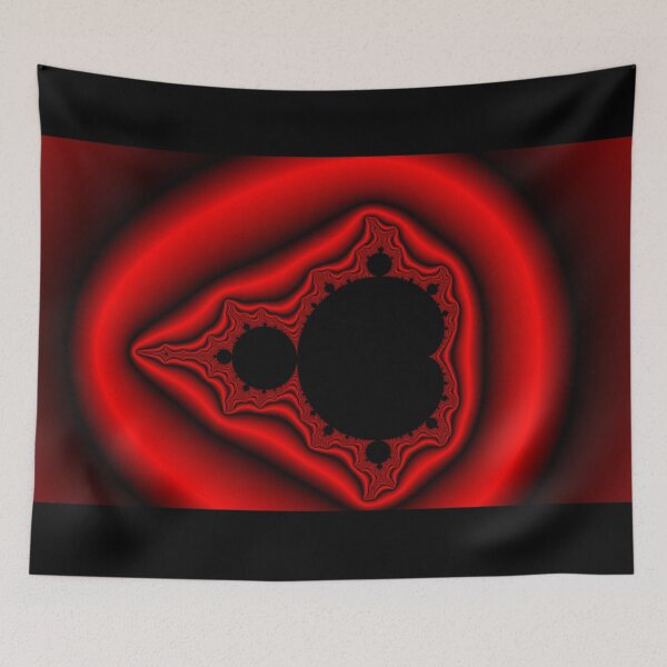 Item preview, Red Metallic Foil Mandelbrot Fractal designed and sold by magnetite360.