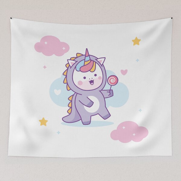 Item preview, Unicorn and Dinosaur designed and sold by ParadiseNara.