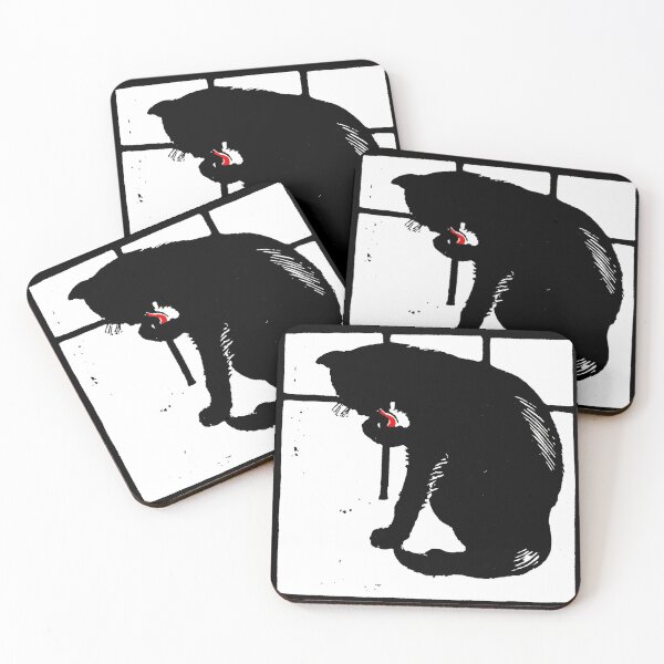 Artikelvorschau, Victorian Woodcut Black Cat entworfen und verkauft von Pixelchicken.