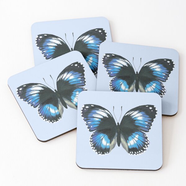 Item preview, Cuadro Gouache Mariposa Diadema Azul designed and sold by Danica Templeton.