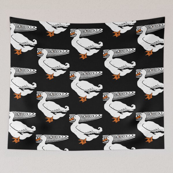 Item preview, Victorian Woodcut Ducks Swimming  designed and sold by Pixelchicken.