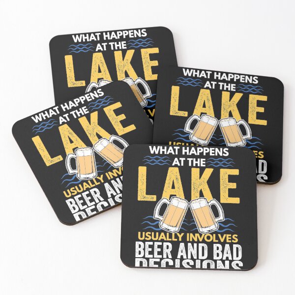 Item preview, What Happens At Lake Involves Beer & Bad Decisions designed and sold by Mesyo.