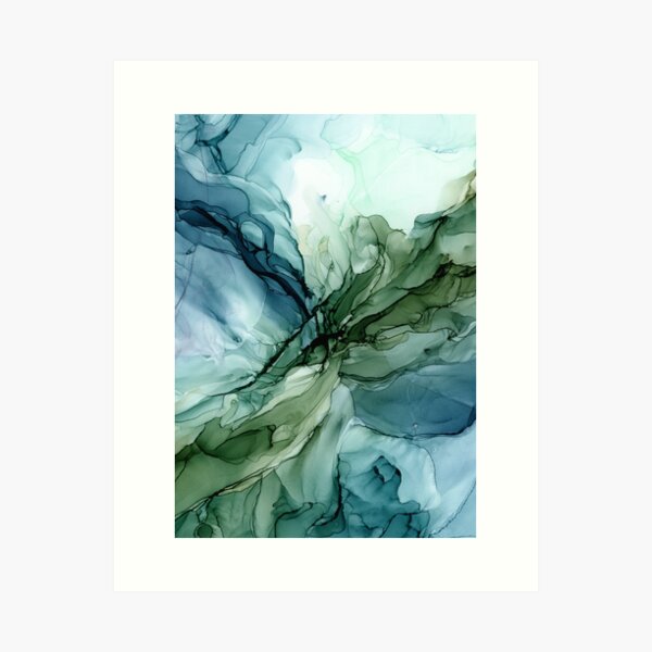 Abstract Watercolor alcohol ink design art, resin alcohol ink flow