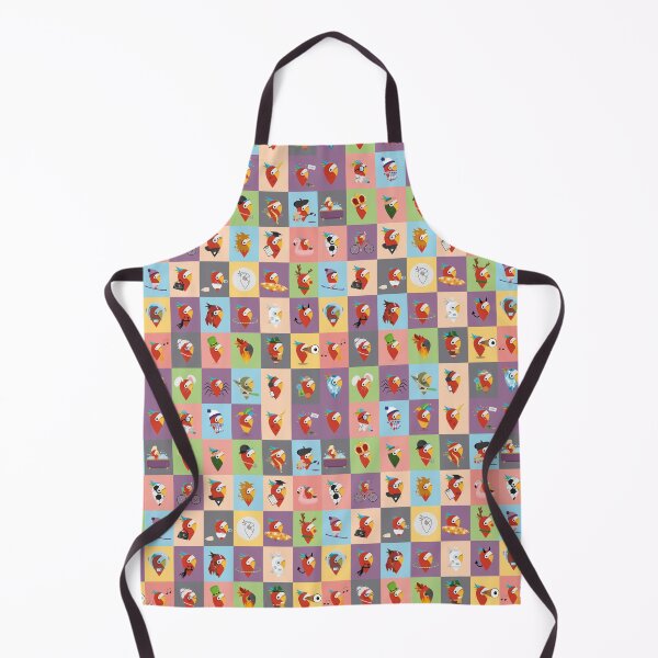 The legendary HolidayPirates parrot mascot in different characters Apron