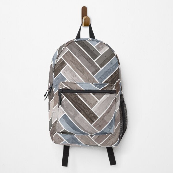 Item preview, Herringbone Pattern in Blue Brown Grey designed and sold by Jared Davies.