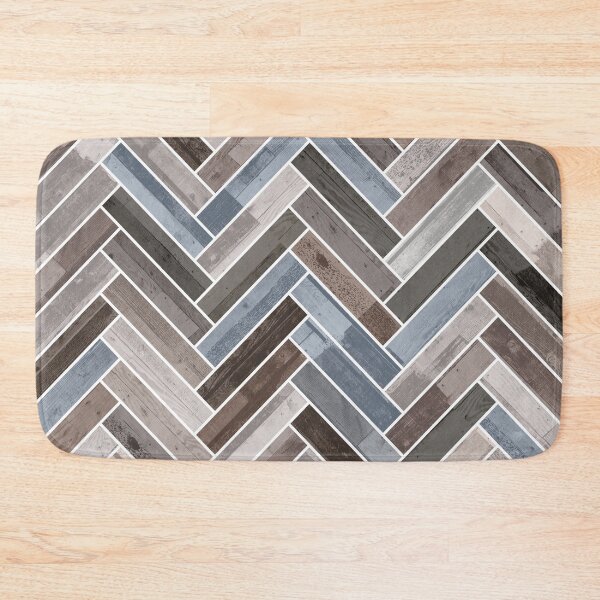 Item preview, Herringbone Pattern in Blue Brown Grey designed and sold by Jared Davies.