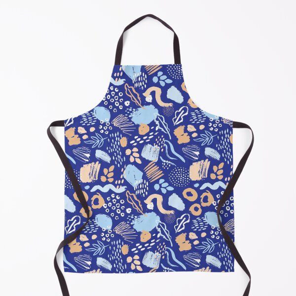 Item preview, Yellow blue indigo abstract colorful pattern face mask strokes artistic paint designed and sold by Crocozen.