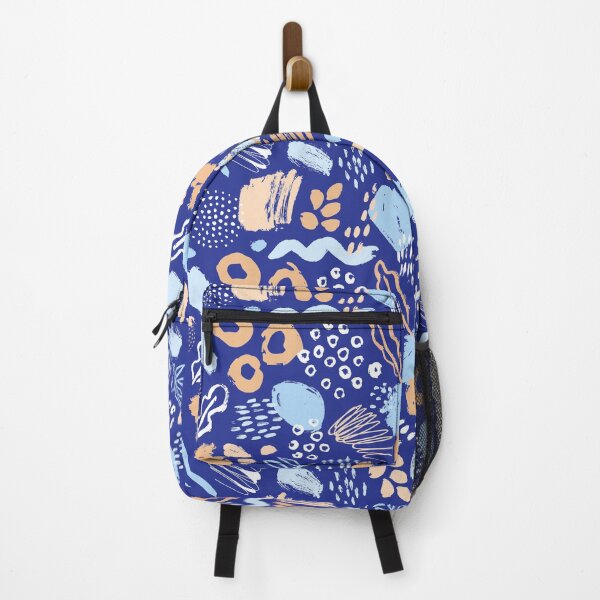 Item preview, Yellow blue indigo abstract colorful pattern face mask strokes artistic paint designed and sold by Crocozen.