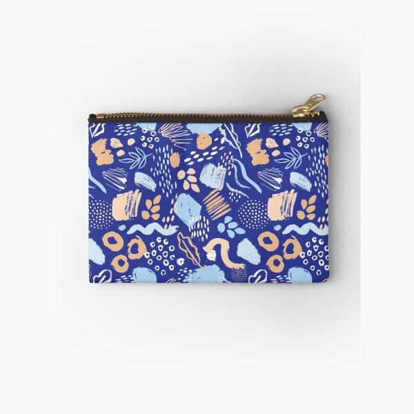Item preview, Yellow blue indigo abstract colorful pattern face mask strokes artistic paint  designed and sold by Crocozen.