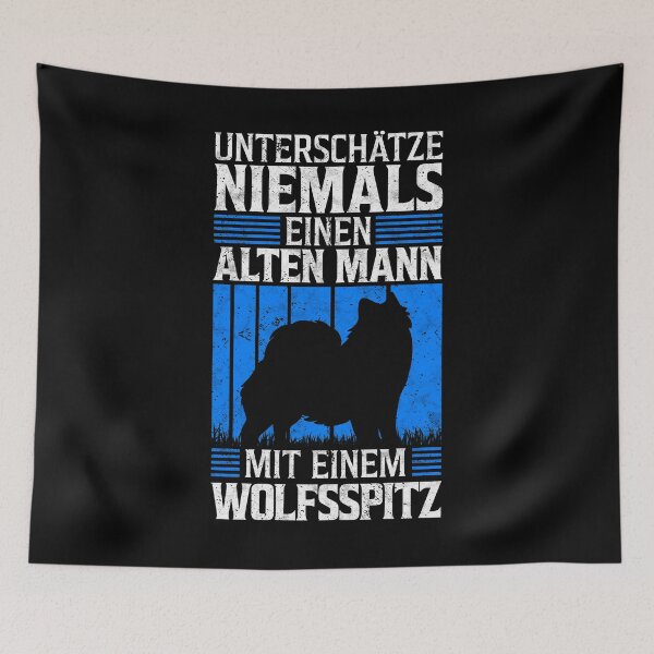 Item preview, Old man with Keeshond German Spitz owner saying designed and sold by madgrfx.