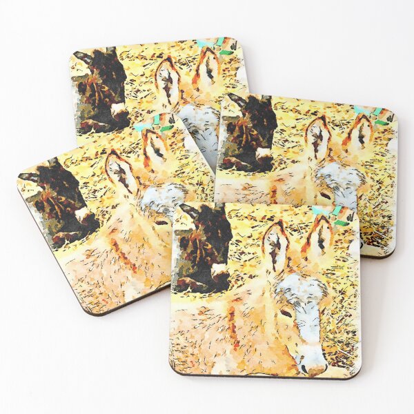 Item preview, Three baby donkeys in the stable designed and sold by Giuseppe Cocco.