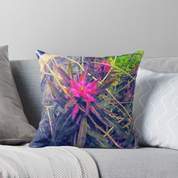 Fireglow Spurge Throw Pillow