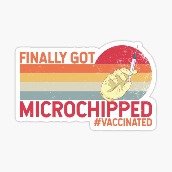 Endlich Mikrochip - Endlich geimpft Sticker