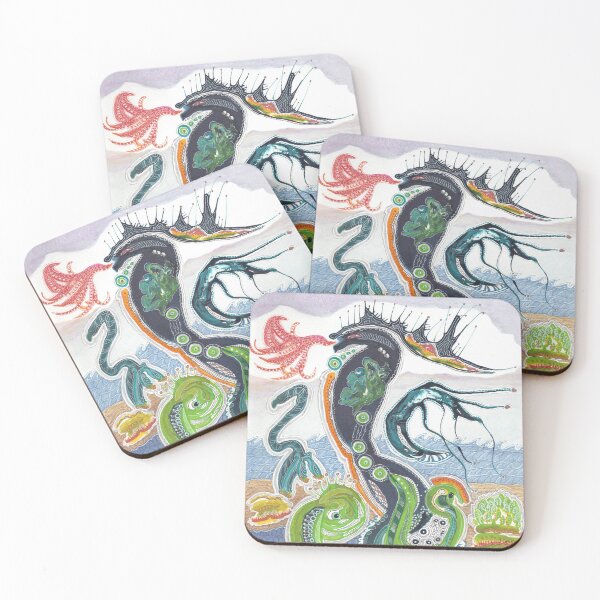 Item preview, Sea Dragon watercolor and ink designed and sold by Bonnie Mincu.