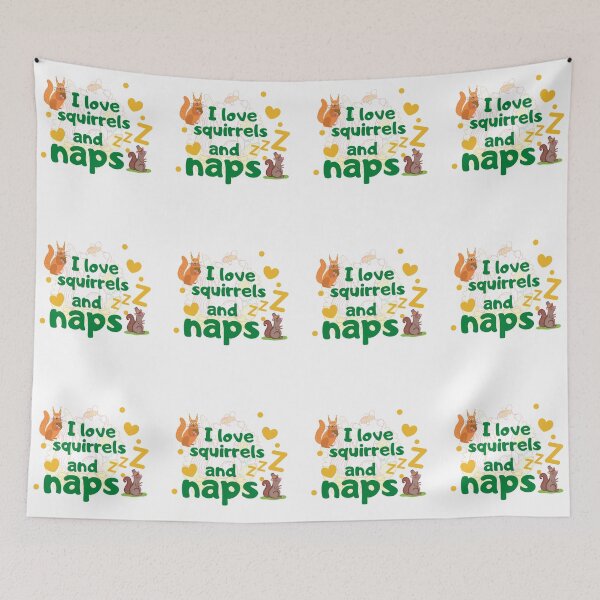 Item preview, I Love Squirrels And Naps -Funny Squirrel Lover Design- designed and sold by Red-ElYoubi.