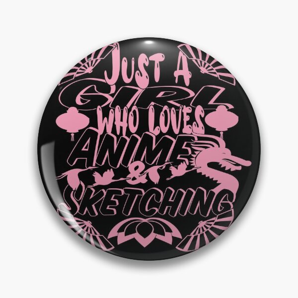 Item preview, Just a girl who loves anime and sketching monochrome pink designed and sold by steven8899.