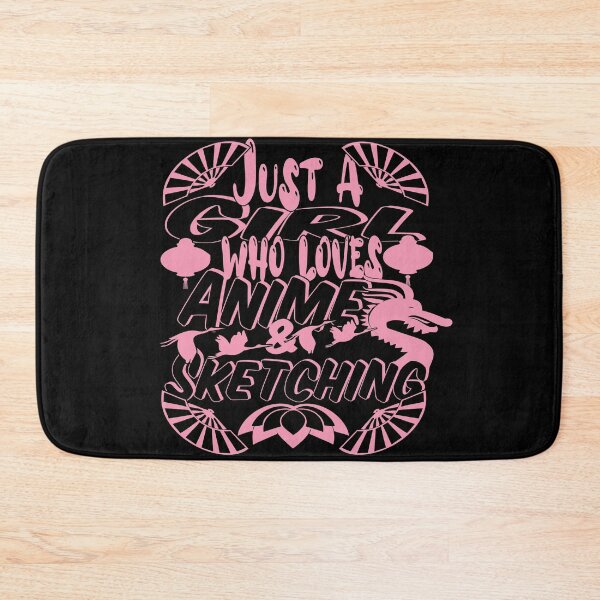 Item preview, Just a girl who loves anime and sketching monochrome pink designed and sold by steven8899.