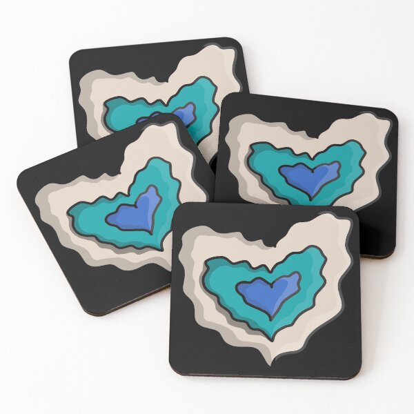 Item preview, Ocean wave heart inside heart hand drawn designed and sold by wavethreat.